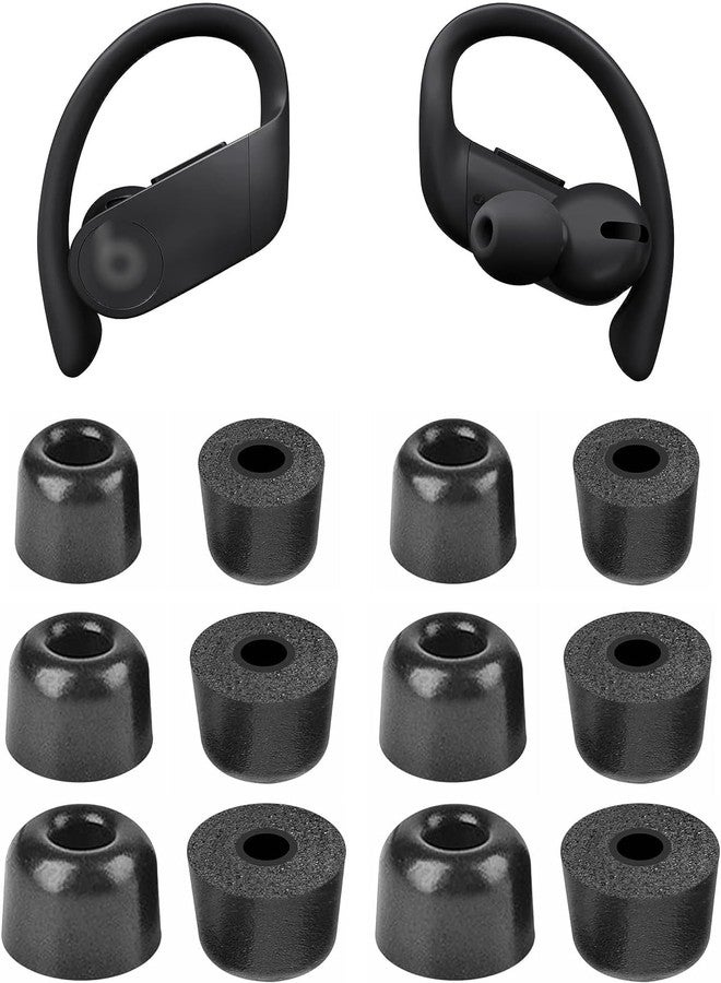 ALXCD Foam Ear Tips Compatible with Powerbeats Pro Headphone, 6 Pairs S/M/L 3 Sizes Soft Memory Foam Earbuds Tips Replacement Foam Tips, Compatible with Powerbeats Pro PB Pro 6 Pairs Black - Image 1